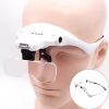 30X Handheld Illuminated Magnifying Glass with 12 LED Lights Reading Magnifier for Seniors Coins Insect Inspection Jewelry Loupe