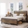 Twin features a large bed frame with headboard and footrest, under-bed storage, a metal support system, and is easy to assemble