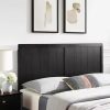 Twin Size Headboard with 4 Compartments, Espresso, Functional Bookcase Headboard for Twin Size Beds