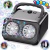 Bubble Machine for kids,Automatic Bubble Toy with Dual Fans, 15000+ Bubbles Per Minute，Outdoor Toys for Birthday,Wedding,Party