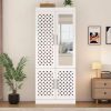 Wardrobe Closet with 2 Doors, Armoire Storage Closet Cabinet with Drawers, Hanging Rod, Freestanding Wooden Armoire Wardrobe for