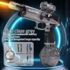 Battle Electric Water Guns，with Gun Muzzle Flame High Capacity Squirt Guns Summer Outdoor Beach Toy for Adult（blue、gray and Red）
