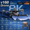 For XIAOMI Original V168 GPS Drone Professional 8K HD Aerial Photography Dual-Camera Omnidirectional Obstacle Avoidance Dron toy
