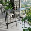 2 Set Folding Cocktail Tables with Stretch Table Covers High Top Events Parties Indoor Outdoor Gatherings