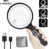 3X 4X 5X Adjustable 21 Kinds Of Magnification Loupe LED Light Headband Magnifier LED Magnifying Glasses With Lamp ,for Jewelry
