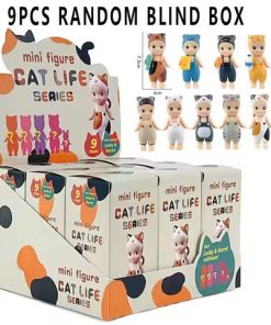 New Cat Blind Box Sonny Angel Cats Life Action Figures Toys Ornaments Dolls For Fans Children Christmas Gifts 9Pc Random Send