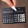24 Pairs Set Mix Crystal Imitation pearl Earrings For Women Simple Round Crystal Earring Set  Daily Wear Gift Fashion Jewelry