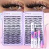 FADVAN 4D W Shape Easy to Embellish Eyelash Extension C/D Curl Premade Volume Fans Soft Style Mink Natural False Eyelashes
