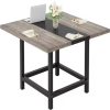 5-Piece Oval Conference Table Set - Includes 4 Black Chrome LeatherSoft Executive Chairs for Office Meetings
