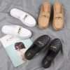 Women's Shoes PU Leather Loafers Ballet Flats Pointed Toe Barefoot Slip-on Casual Low Heel Fashion Stone Pattern Woman Flat Shoe