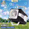 40 Hole Bubble Machine Hand-Held Portable Automatic Bubble Gun Soap Party Games Blowing Outdoor Children's Toys for Kids Gifts