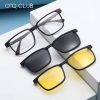 Flip-up Magnetic Clip-on Prescription Glasses Men Women TR90 Polarised Myopia Sunglasses Night Vision Reading Glasses TJ2191