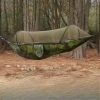 1-2 Person Cotton Rainbow Hanging Bed 264lbs Capacity Fabric Hammock with Tree Straps Portable for Outdoor Indoor with Carry Bag
