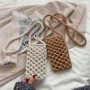 Trendy Summer Straw Crochet Bag Leisure Beach Weave Shoulder Bag Casual Vacation Women's Handbags Travel