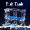 Mini Fish Bowls Thai Betta Tank Small Ornamental Fish Live Pet Stackable Aquariums Cylinder 6 Holes High Transparency Fish Tank