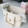 Small Dog Car Seat Dog Bag - Booster Seat Bed for , Washable Soft cotton Filling Travel Pet Cat Carrier nest Home dog kennel
