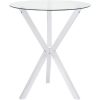 Metal frame terrace bar table tempered glass, high roof outdoor bar high bar square glass side table balcony backyard pool
