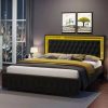 Upholstered Wall Panels, Queen Size Wall Mounted Headboards, Light Brown (Each Individual Panel 38" x 11.5")
