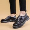 Martin boots men 2025 new spring black British style motorcycle workwear boots high top soft leather waterproof casual leather b