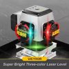 Huepar Professional Laser Level 4D 16 Lines ±2mm High Accuracy Green Cross Line Laser & 8000mAh Li-ion Battery For Construction