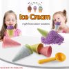 Children Play House Toy Beach Ice Cream Tube Digging Spoon Set Material of wheat straw  Ice Cream Cup Beach Toy