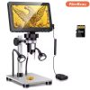 EliklivA EM4K Flex 4K Digital Soldering Microscope 2000X 10.1" HDMI Microscope for Electronics with Boom Arm Stand Ring Light