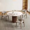 French retro solid wood long table conference table small apartment home  designer rectangular one and four chairs