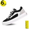 Men Korea Leather Platform Oxfords Slip On Thick Tottom For Male Derby Shoes Casual Loafers Mens Square Toe Formal Dress Shoes