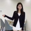 2025 Autumn Long Sleeve Fashion Women Cardigans Sweater Knitted Coat Short Casual Single Breasted Korean Slim Chic Ladies Tops