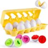 Matching Smart  Eggs Toy  For Kids  3D Puzzle Montessori Learning Education Toys Color Shape Sorter Game  Easter Egg Gifts