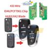 433MHz 4D60 4D63 Chip Remote Car Key For Ford Mondeo Focus 2 3 Fusion Fiesta Galaxy C-Max S-Max 3 Transit MK2 MK5 MK7