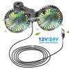 Auto Cooling Fan Micro USB Electric Car Circulator 360 Degree Adjustable Mini Car Fan Cooler Foldable Low Noise for Car Home Use