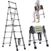 3 Step Ladder, Heavy Duty Foldable Step Stool, Portable Steel Folding Stool for Household Garage Storage (Blue)