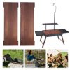 Lightweight Aluminum Alloy Folding Camping Table with Lantern Pole and Storage Organizer Perfect for Outdoor Activities