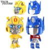 Transformers Anime Action Figure Optimus Prime Bumblebee Q Version Model Dolls Deformable Robot Kids Toys Room Decoration Gifts