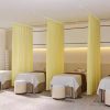 Modular Wall | Room Divider with Faux Wood Slats, Sound Dampening, & Frosted Acrylic Panels | Expandable Office Partition
