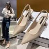 2025 Summer Women Sandals Low Heels Basic Genuine Leather Concise Office Plus Size 35-42 Ladies Casual Outdoor Shoes