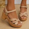 Women's Fashionable Lace-Up Non-Slip Wear-Resistant Soft Bottom Comfort Flat Heel Sandals