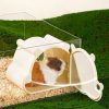Extra Large Double Birdhouse Treehouse Flight Cage, Parrot Center Divider, Feeder & Breeding Doors, Easy Clean Design Solution