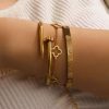 3PCS French Lucky Clover Women's Bracelet Set High Quality Stainless Steel INS Hot Selling Bracelet Charm Feeling Jewelry Gift