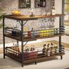 Outdoor Bar Height Table ,32" Square Patio Bar Table (Umbrella Hole)