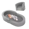 Toddler Bed in White,Greenguard Gold Certified,Low To Floor Design,Non-Toxic Finish, Safety Rails, Made Of Pinewood