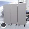 4 Panel 5.6 ft Wooden Room Divider, Portable Partition Screen, Perfect Zoom Background, Wood Panel Dressing Screen