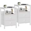 Porter Classic 2 Drawer Nightstand with Dovetail and Ball-bearing Construction, 29.88" Tall, Dark Brown