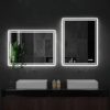 Wall Mounted LED Makeup Mirror With Plug 5X Magnifying Cosmetic Mirror Double Sided Wall Mirrors Touch Dimming Bathroom Mirrors