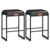Modern Swivel Pub Height Barstool, High Dining Chair with Velvet Seat, Backrest, Armless Hydraulic Counter Stool, Gold