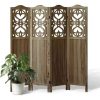 Room Divider 4 Panel Room Screen Divider Wooden Screen Folding Partition Screen
