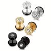 1Pc Vintage-Style Stainless Steel Earrings Set For Men And Women, Non-Magnetic, Gift-Ready