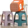 Home High Cheap Bench Dining Stool Portable Kitchen Interior Stool Dressing Plastic Square Sillas Para Comedor Room Furniture