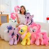New My Little Pony Plush Doll Anime Twilight Sparkle Fluttershy Pinkie Pie Cartoon Soft Ornament Birthday Kawaii Toy Kid Gift